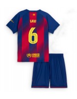 Barcelona Paez Gavi #6 Hjemmedraktsett Barn 2025-26 Korte ermer (+ bukser)